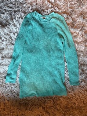 Eileen Fisher Turquoise Crewneck Knit Sweater